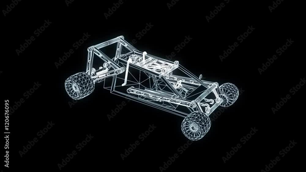Sport Car in Hologram Wireframe Style. Nice 3D Rendering
Sport Car in Hologram Wireframe Style. Nice 3D Rendering