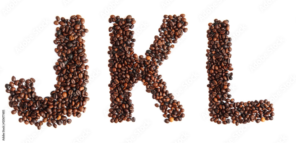 alphabet from coffee beans alphabet from coffee beans