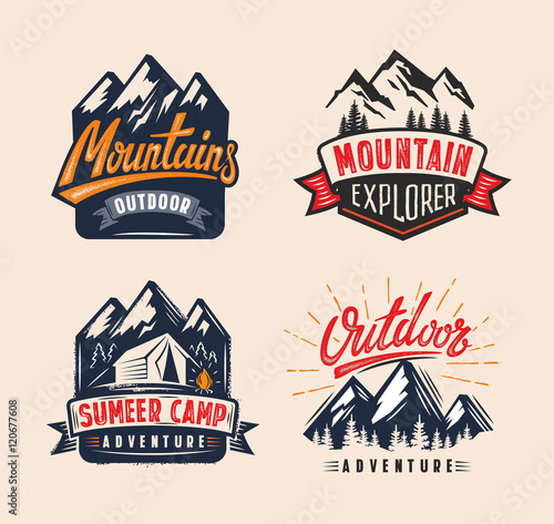 vector mountain badge