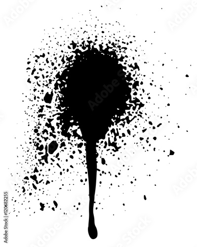 Black graffiti aerosol spray paint for your design