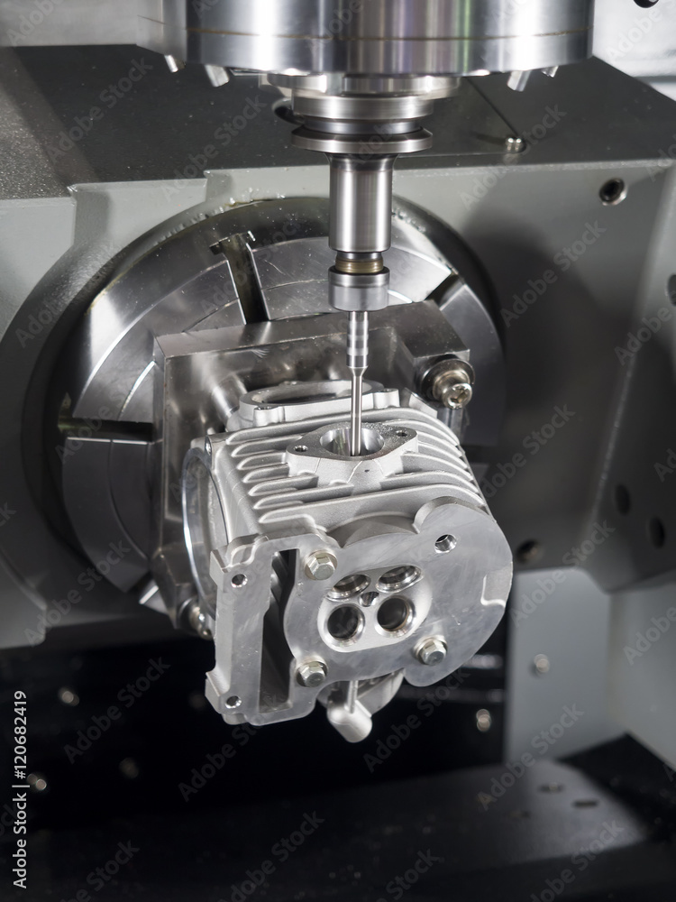 Fototapeta premium 5 axis CNC machining center cutting mold