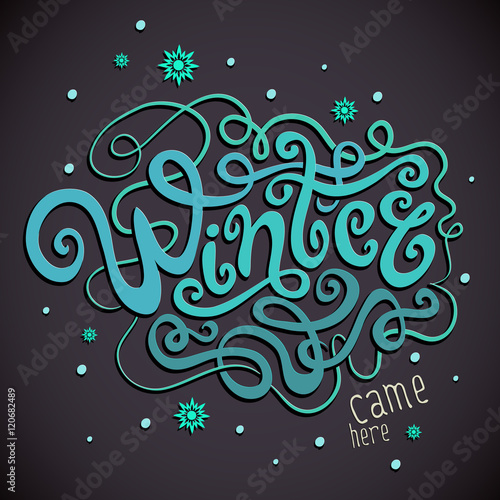 Winter hand lettering