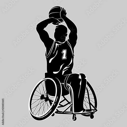 Disabled basketball player