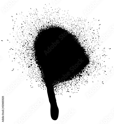 Black graffiti aerosol spray paint for your design