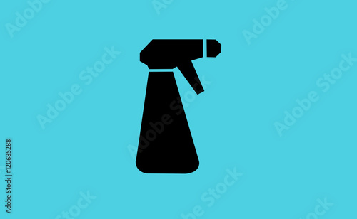 Vector liquid cleaner icon on flat background