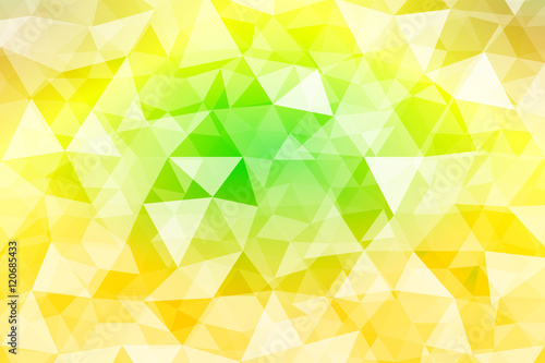 abstract low poly green, yellow, red background. vector illustration.
