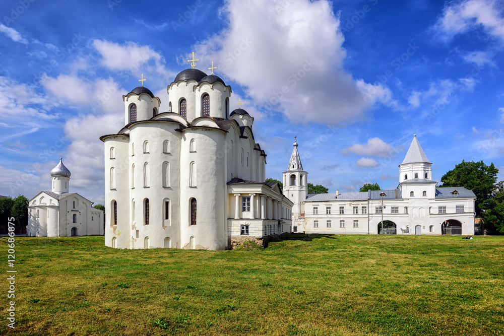 Historical russian orthodox churches in Novgorod, Russia