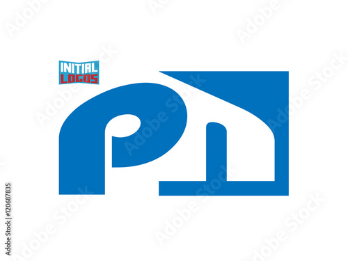 Fototapeta Naklejka Na Ścianę i Meble -  PN Initial Logo for your startup venture