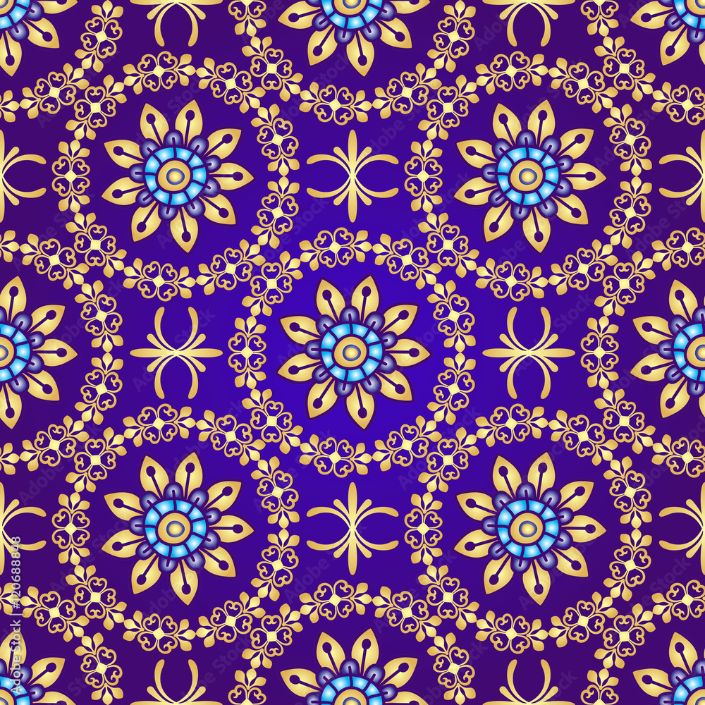Floral violet seamless pattern Floral violet seamless pattern
