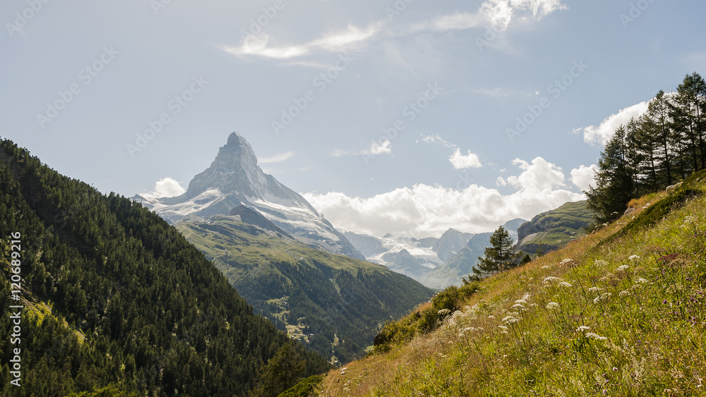 Zermatt, Dorf, Findel, Findelbach, Findelschlucht, Weiler, Wanderweg