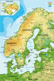 Scandinavia-physical map 