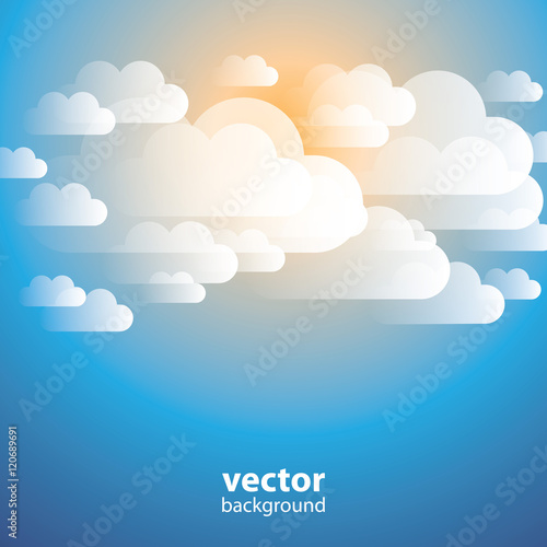 Abstract Clouds Background Vector