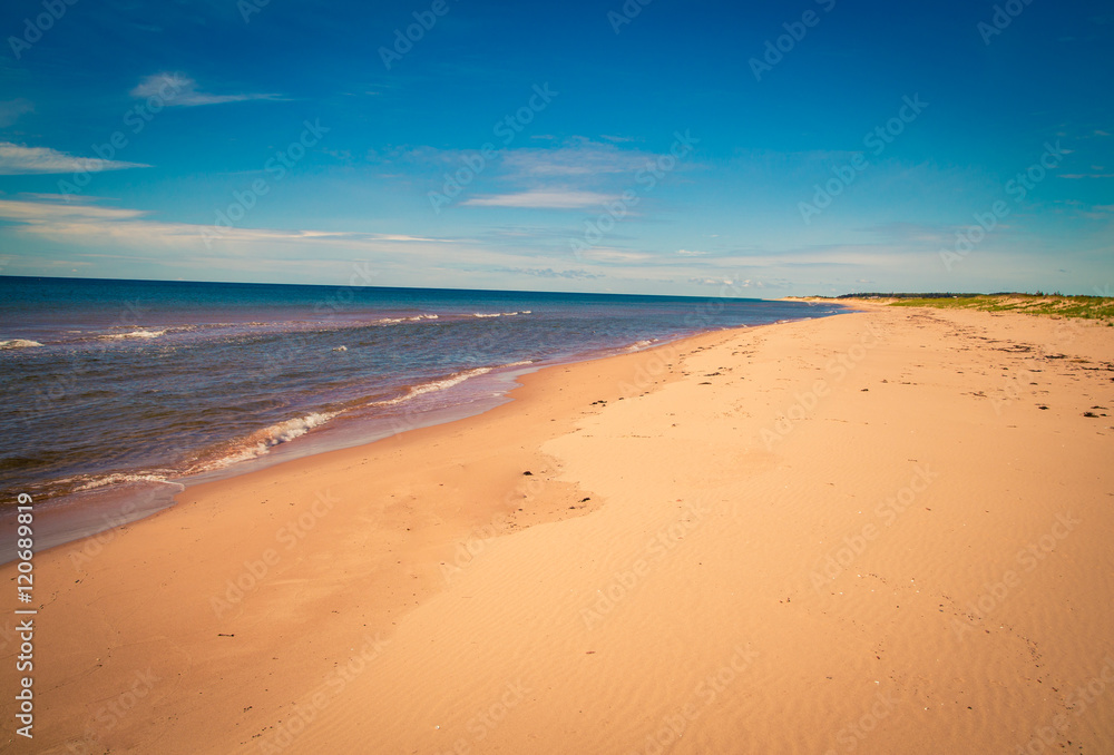 empty stretch of beach 