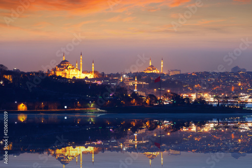 Beautiful evening in Istanbul, Turkey