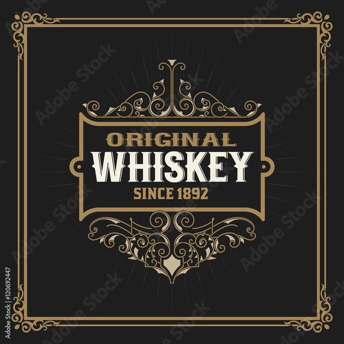 Vintage Whiskey Label Graphic
