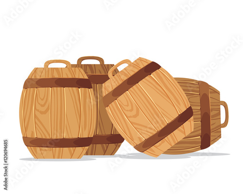 A barrel, cask, or tun is a hollow cylindrical container, traditionally made of wooden staves bound by wooden or metal hoops