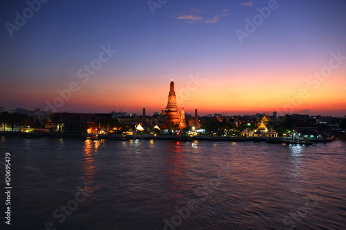 Wat Arun at twilight in Bangkok