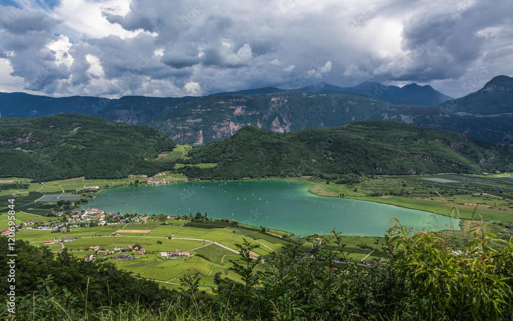 Lago di Caldaro. Caldaro, Bolzano, Trentino Alto Adige