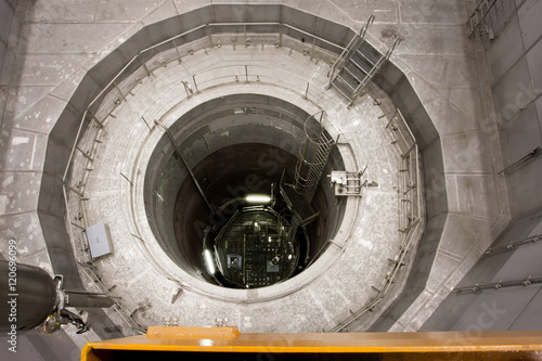 View into the reactor pressure vessel of Zwentendorf Nuclear Power Plant on June 1, 2013. The 1st nuclear plant in Austria has a boiling-water reactor rated at 692 MW