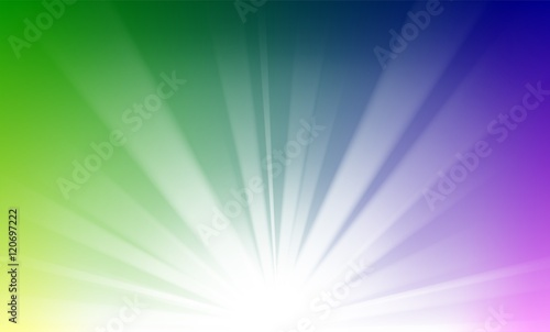 Colorful Rays rising from horizon background