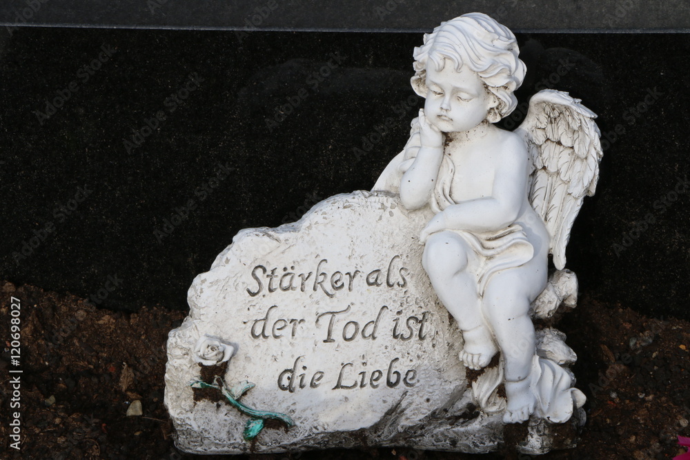 Stärker als der Tod ist die Liebe, Kondolenzkarte, Trauerkarte Stock