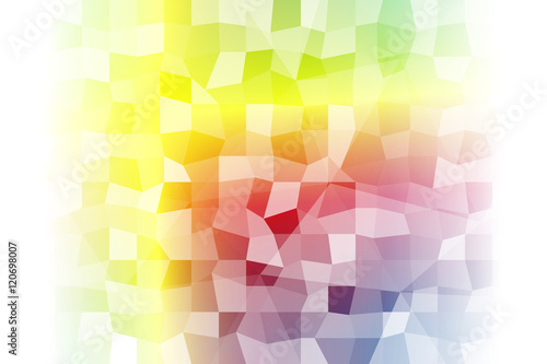 abstract low poly yellow, green, red background. vector illustration.