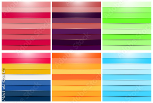 Set of Abstract Backgrounds - EPS10 Modern Colorful Lines Wallpaper - Decorative Design for Presentation