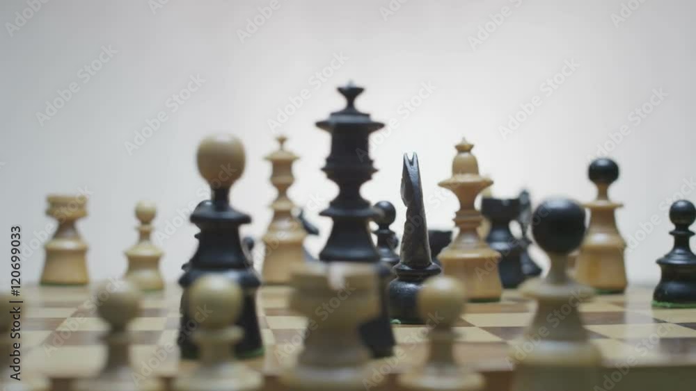 Spinning chess board. Hundred eighty degrees. Game play. Spinning chess board. Hundred eighty degrees. Game play.