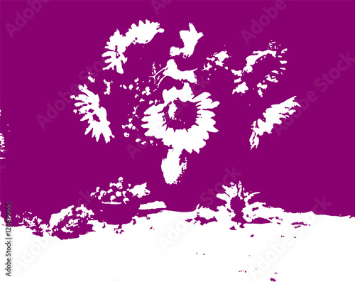 sunflowers in violet tones