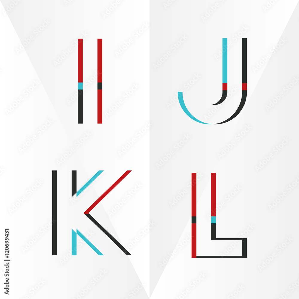 Abstract Typographic Alphabet in a Vector Set | Contains Vibrant Colors and Minimal Design Abstract Typographic Alphabet in a Vector Set | Contains Vibrant Colors and Minimal Design