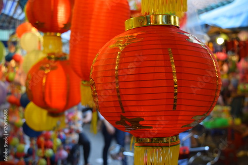 colorful lanterns decoration in mid-autumn festival