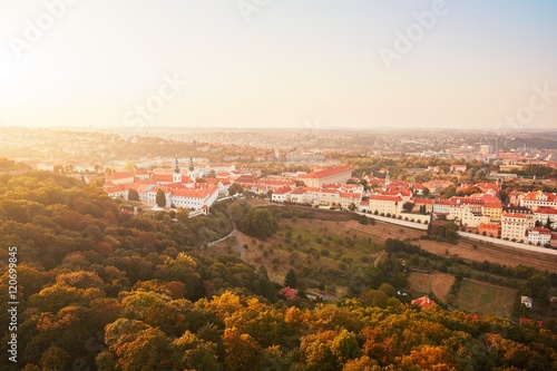 Skyline of historical part of Prague