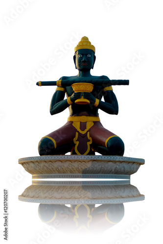 Statue Battambang isolated on white background. photo