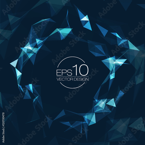 Blue Mesh Vector Background |