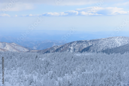 冬の蔵王山