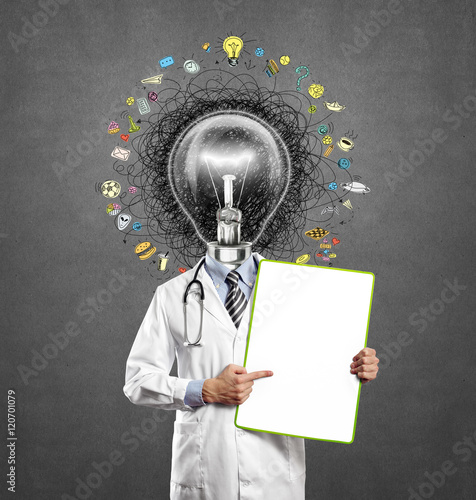 lamp head doctor man have got an idea