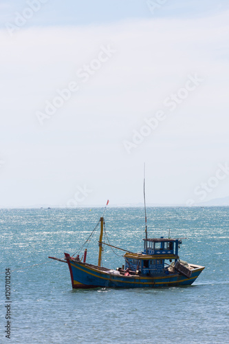 nautical fishing coracles on sea, tribal boats at fishing