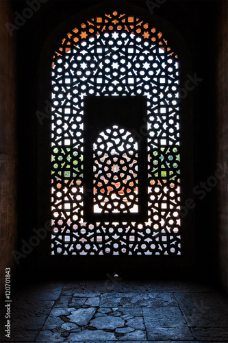 Marble carved screen window at Humayun's Tomb, Delhi
