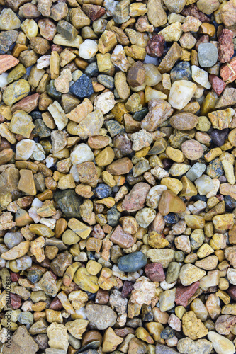 Closeup top view of pebble stones, Background.