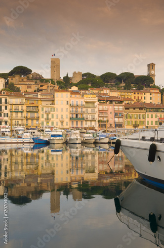 France, Provence-Alpes-Cote d'Azur, Cannes, Old Town, Le Suquet, Vieux Port (Old Harbour) photo