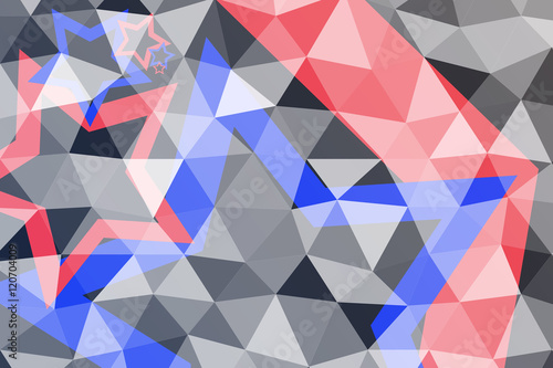 background of the star variations. Polygonal. Vector