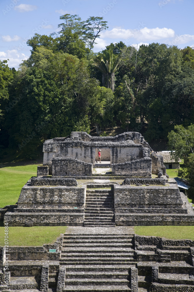 Belize, Caracol ruins, , Plaza A, Structure A6 - Temple of the Wooden Lintel, one of the oldest buildings in Caracol Belize, Caracol ruins, , Plaza A, Structure A6 - Temple of the Wooden Lintel, one of the oldest buildings in Caracol