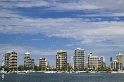 Australia, Queensland, Gold Coast, Surfer's Paradise, View of Highrise buildings from The Broadwater photo