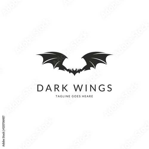 Wings logotype. Easy to edit, change size, color and text.