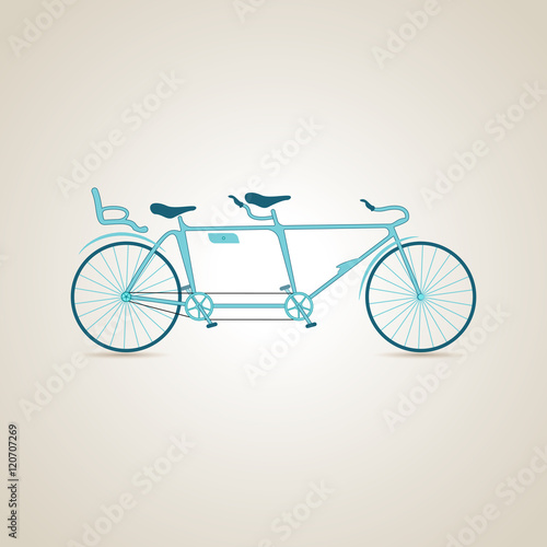 Tandem. Vector illustration