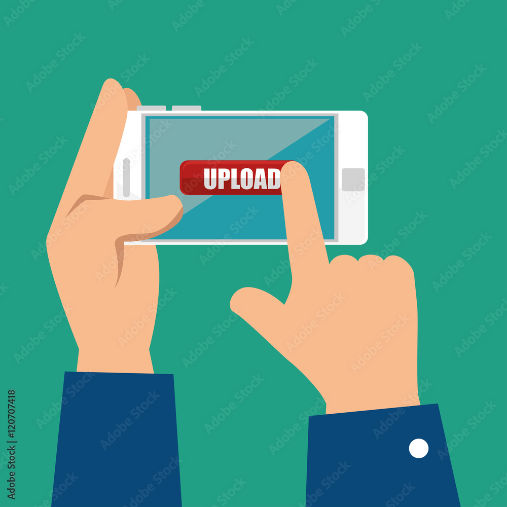 icon hands upload process digital design isolated vector illustration eps 10 icon hands upload process digital design isolated vector illustration eps 10