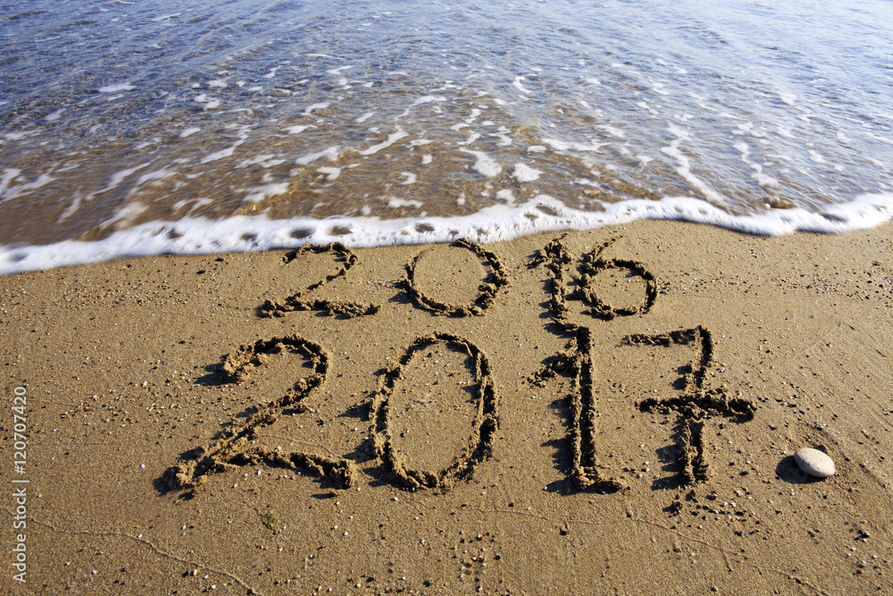 Fototapeta premium New Year 2017 is coming concept.