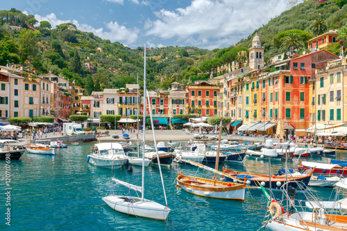 Portofino. The resort town in Liguria.