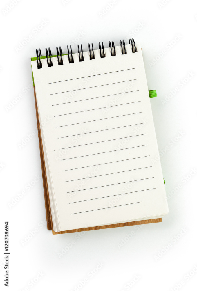 Notebook isolated on white background Notebook isolated on white background
