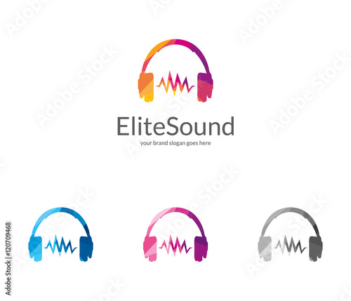 Ear phones logo. 4 versions. 
